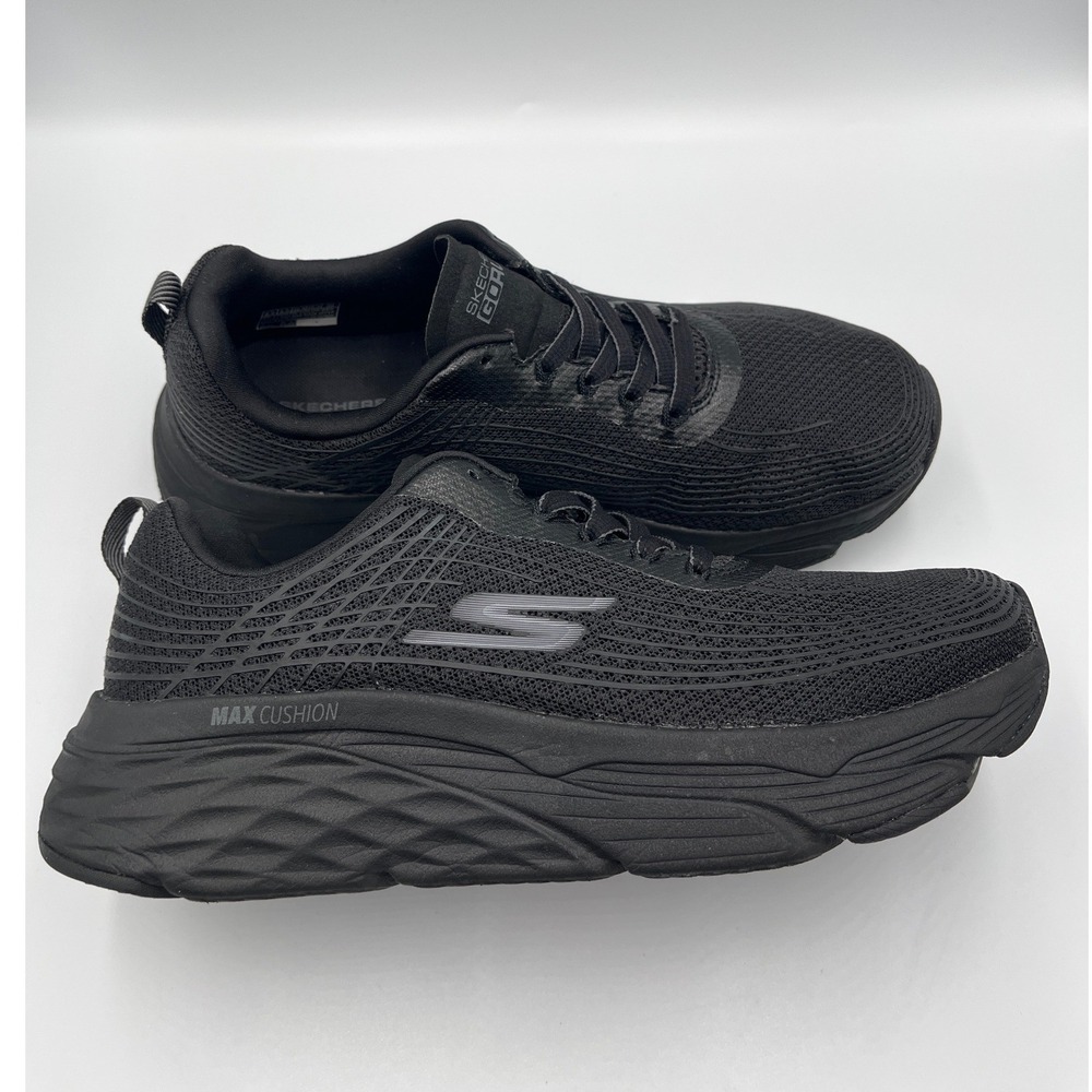 Skechers Max Cushion Black Sneakers Women 8.5 Comfort Walking Shoes